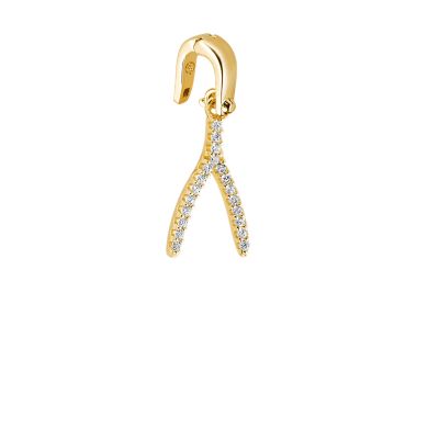 Michael Kors Women's Pavé 14k Gold-plated Sterling Silver Wishbone Charm -  MKC1053AN710 - Watch Station