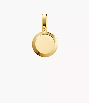 Michael Kors Women's 14k Gold-plated Sterling Silver Disc Charm