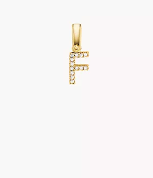 Michael Kors Women's 14k Gold-plated Sterling Silver Letter F Charm