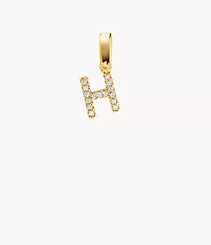 Michael Kors Women's 14k Gold-plated Sterling Silver Letter H Charm