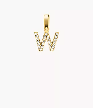 Michael Kors Women's 14k Gold-plated Sterling Silver Letter W Charm