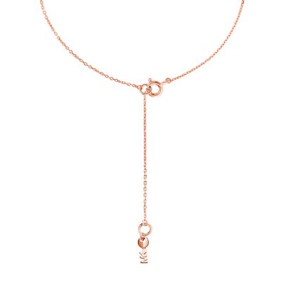 Michael Kors Women's 14k Rose Gold-plated Sterling Silver Logo