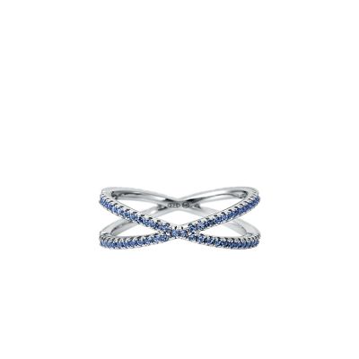 michael kors pavé silver tone ring