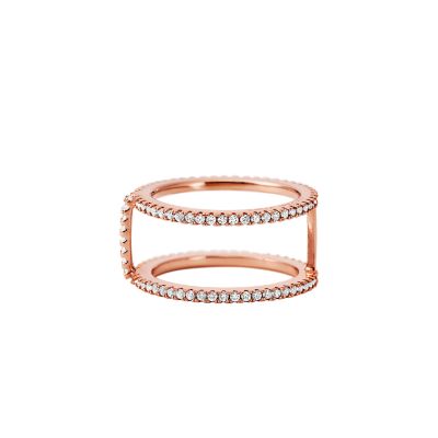 michael kors pave rose gold ring