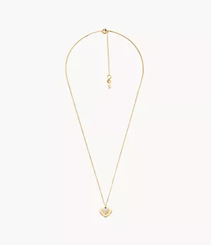 Michael Kors Women's Pavé Heart 14k Gold-plated Sterling Silver Necklace