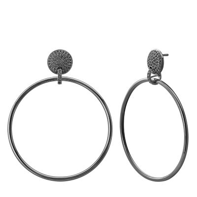 michael kors silver hoops