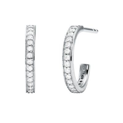 michael kors silver hoops