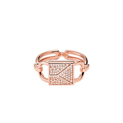 michael kors pave rose gold ring