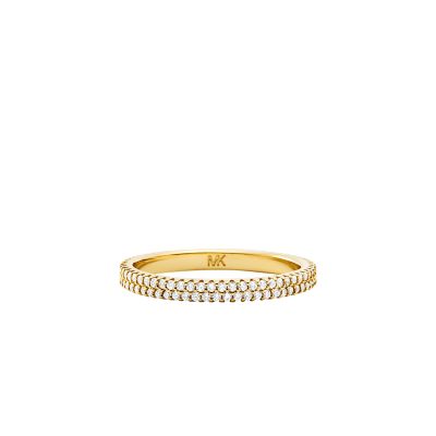 Custom Kors 14k Gold-Plated Sterling Silver Stackable Band Ring