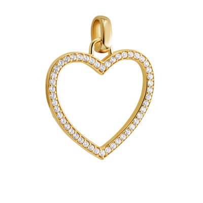 Michael Kors 14k Gold-Plated Sterling Silver Oversized Pave Heart