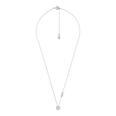 MICHAEL KORS ネックレス MKC1208AN040 PAVE HALO NECKLACE SV Michael Kors Sterling Silver CZ Pendant Necklace