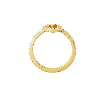 Michael Kors 14k Gold-Plated Sterling Silver Logo Ring - MKC1250AN710001 -  Watch Station