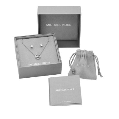 Michael Kors Sterling Silver Necklace Box Set - MKC1260AN040