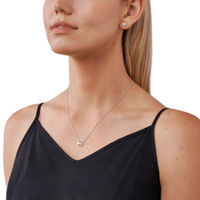 Michael kors sterling silver shop necklace