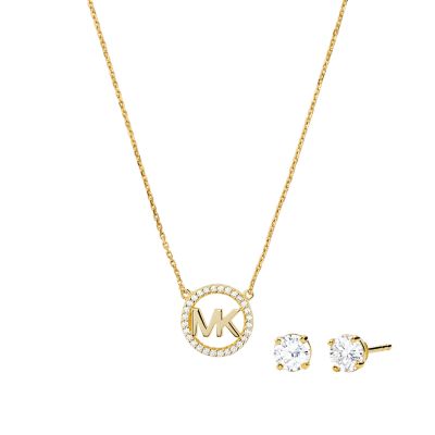 Michael Kors 14k Gold-Plated Sterling Silver Necklace Box Set