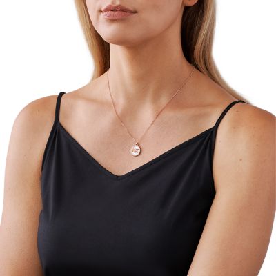 Michael kors shop logo necklace