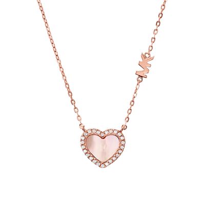 mk heart necklace