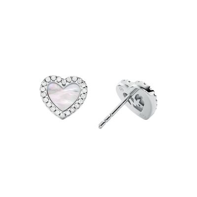 Michael Kors Love Pave and Mother of Pearl Heart Earrings - MKC1340AH040 -  Watch Station