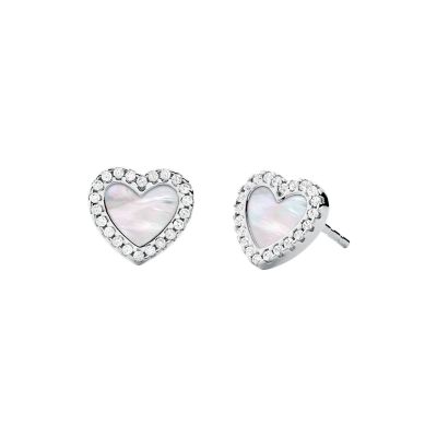 michael kors heart earrings silver