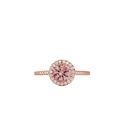 Michael Kors 14K Rose Gold-Plated Sterling Silver Pavé Oversized Halo Ring