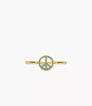 Michael Kors 14K Gold-Plated Sterling Silver Peace Ring