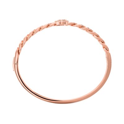 Michael kors stone set rose gold plated crossover clearance bangle