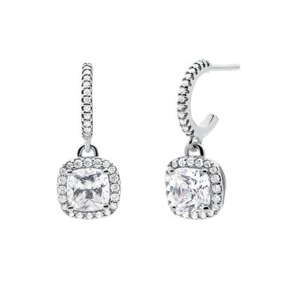 Michael Sterling Silver Cushion-Cut Drop Earrings - MKC1406AN040 - Watch Station