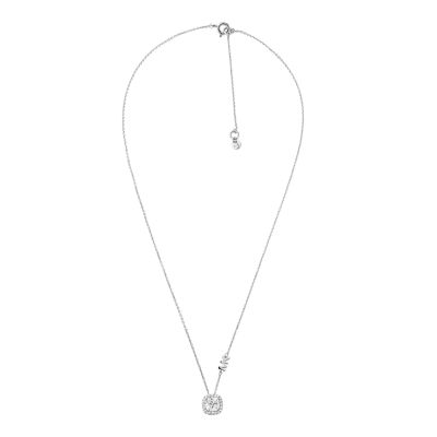 Michael Kors Brilliance Sterling Silver Cushion Cut Pendant