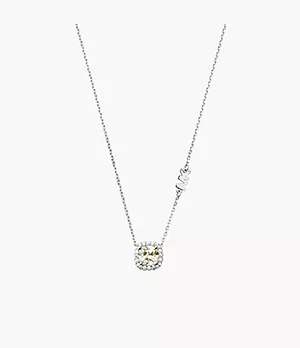 Michael Kors Sterling Silver Pavé Cushion-Cut Pendant Necklace