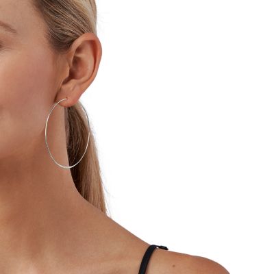 Michael kors hoop earrings on sale silver