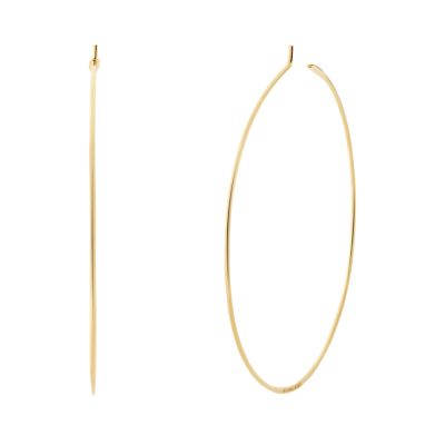 Michael Kors 14k Gold-Plated Sterling Silver Large Whisper Hoop Earrings -  MKC1411AA710 - Watch Station