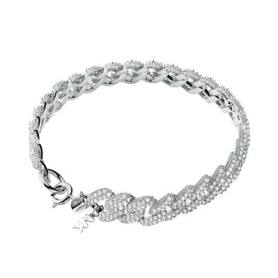 Michael Kors Statement Link Sterling Silver Pavé Curb Chain Line