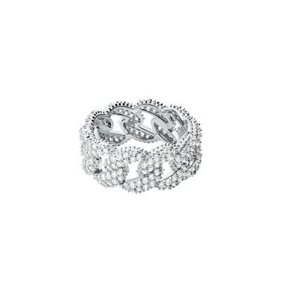 Michael Kors Statement Link Sterling Silver Frozen Pavé Curb Chain Ring -  MKC1429AN040002 - Watch Station