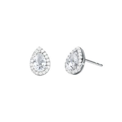 Michael Kors Sterling Silver Pear-Shaped Stud Earrings