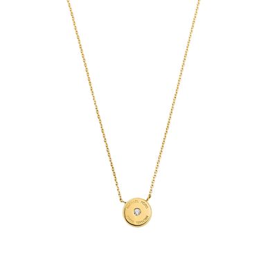 Michael Kors 14k Gold-Plated Sterling Silver Laboratory Grown Diamond Pendant  Necklace - MKC1484AN710 - Watch Station