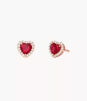 Michael Kors 14K Rose Gold-Plated Sterling Silver Heart-Cut Stud Earrings