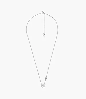 Michael Kors Sterling Silver Heart Pendant Necklace