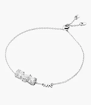 Michael Kors Sterling Silver Cluster Slider Bracelet