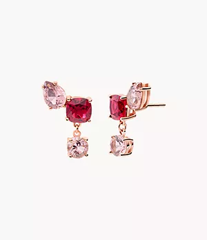 Michael Kors 14K Rose Gold-Plated Sterling Silver Cluster Drop Earrings