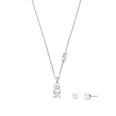 Michael kors silver pendant necklace online