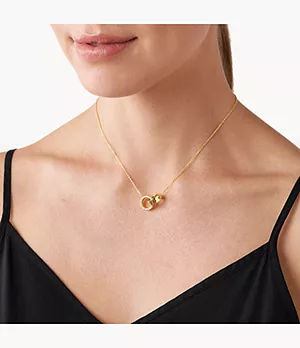 Michael Kors 14K Gold-Plated Sterling Silver Interlocking Necklace