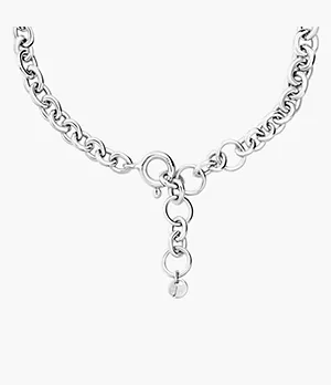 Michael Kors Sterling Silver Mother of Pearl Heart Lock Line Bracelet