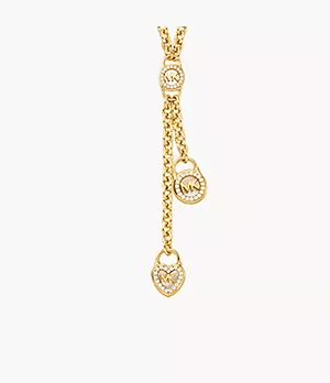 Michael Kors 14K Gold-Plated Sterling Silver Lock Lariat Necklace
