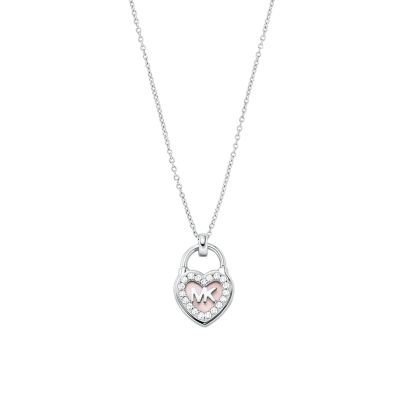 Heart shaped deals lock necklace