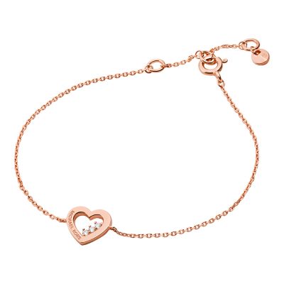 Michael kors heart shop bracelet rose gold