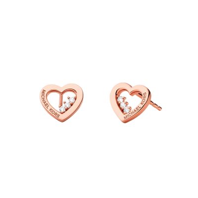 Michael kors heart earrings rose gold new arrivals