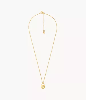 Michael Kors 14K Gold-Plated Sterling Silver Laboratory Grown Diamond Lock Pendant Necklace