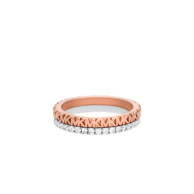 Michael Kors 14K Rose Gold-Plated Two-Tone Sterling Silver Monogram Bar  Slider Bracelet - MKC1577AN791 - Watch Station