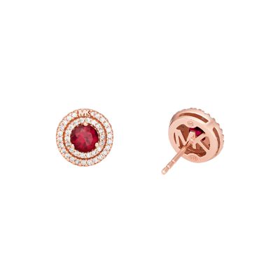 Michael kors sterling rose clearance gold pave stud earrings