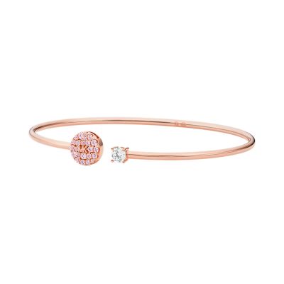 Michael Kors Women's 14K Rose Gold-Plated Sterling Silver Flex Bracelet - Rose Gold